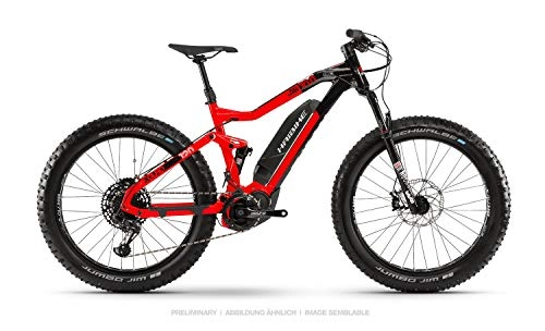 Elektrofahrräder : HAIBIKE Xduro FatSix 10.0 26'' Fatbike Pedelec E-Bike MTB rot / schwarz 2019: Größe: S