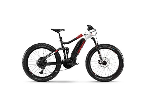 Elektrofahrräder : HAIBIKE XDURO FullFatSix 10.0 Yamaha Elektro Bike 2020 (S / 42cm, Schwarz / Weiß / Rot matt)