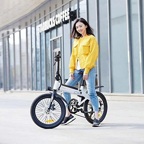 Elektrofahrräder : HAINIWER HIMO C20 Klapp-Elektrofahrrad, 25 km / h Elektromoped-Fahrrad, 250-W-Motor-E-Bike für bürstenlose Motorräder für Erwachsene, Tragfähigkeit 100 kg