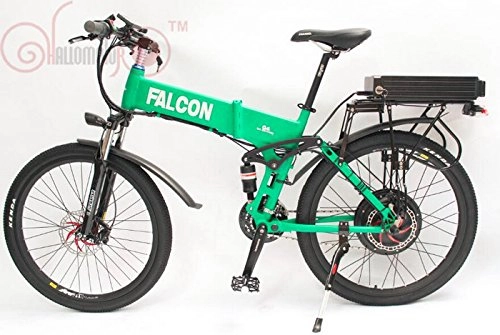 Elektrofahrräder : HalloMotor 48V 750W Folding Electric Bicycle Foldable + Ebike 48V 13.2Ah Li-ion Battery with 2A Charger