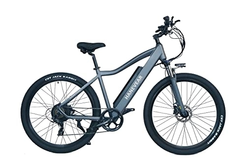 Elektrofahrräder : HANEVEAR E-Bike E Mountainbike 27, 5 Zoll Pedelec, mit Bürstenlosen Motor 48V 17AH Lithium-Ionen-Akku E-Fahrrad, Hydraulische Bremse, mit MTB Federgabel, LED Licht & Sportsattel