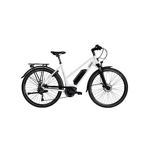 Elektrofahrräder : HAWK E-Trekking 500 Lady I E-Bike Damen I Fahrrad mit Bosch Rahmenplattform & Active Line Plus Mittelmotor I E Bike Damen mit Tektro Scheibenbremse