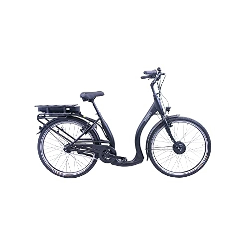 Elektrofahrräder : HAWK eCity Comfort E-Bike Herren & Damen 250W I Fahrrad mit Aluminiumrahmen I E Bike Herren 26 Zoll mit tiefem Einstieg Shimano 7 Gang Nabenschaltung