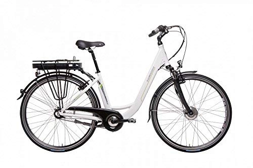 Elektrofahrräder : Hawk Unisex Erwachsene E-Bike Wave, 7-G, wei, 26", 11Ah, Zoll