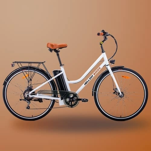 Elektrofahrräder : He Helliot Bikes EBike Milano 28 Zoll Elektrofahrrad im holländischen Stil, Citybike, 250 W, 10, 4 Ah, 45-60 km Reichweite.
