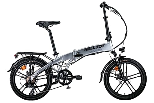 Elektrofahrräder : He Helliot Bikes - RS Oxford Elektrofahrrad, zusammenklappbar, 250 W, mit abnehmbarem Akku von 36 V, 8, 8 Ah, maximale Geschwindigkeit 25 km / h, Elektrofahrrad, Shimano, 6 Geschwindigkeiten