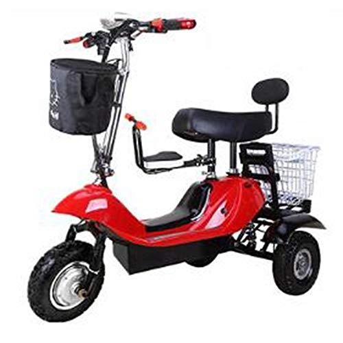 Elektrofahrräder : Hebbp1 Mini Folding Elektrisches Dreirad, Erwachsene Falten Tragbare Elektroauto, 48 V Lithium-Batterie-Steuer Fahrrad (kann 200 Kg Standhalten)