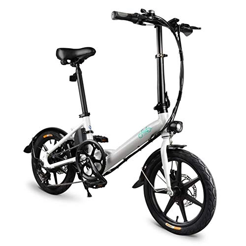 Elektrofahrräder : HELING Elektrofahrrad, Faltbares Elektrofahrrad mit elektrischem Modus, Superleichtgewicht 18 kg, Geschwindigkeit 25 km / h fr Erwachsene Jugendliche