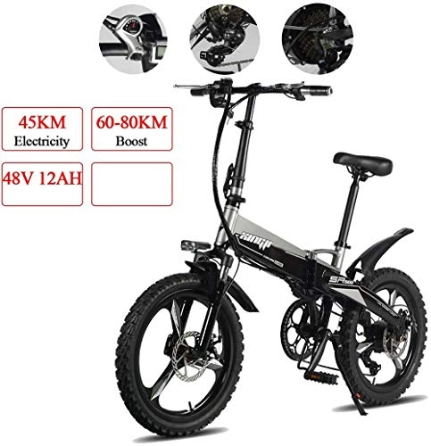 Elektrofahrräder : Helmets Faltbare Elektrofahrrad Leichtes Elektrofahrrad 250W 7 Geschwindigkeit und 48V 10.5AH Lithium Batterie für Erwachsene in der Stadt