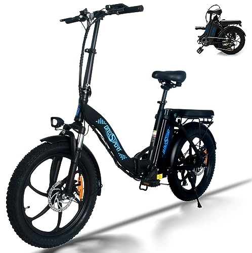 Elektrofahrräder : HFRYPShop E-Bike Elektrofahrrad, E-Bike Klapprad mit Hinterradmotor 250W, 48V, 45 Nm | Abnehmbare 10, 4Ah Batterie | Bis zu 60KM, E-Bike Herren Damen, StVZO-KONFORM E-Bike Pedelec