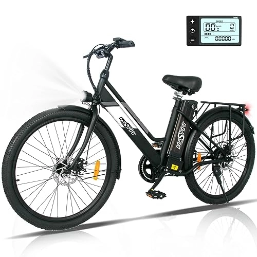 Elektrofahrräder : HFRYPShop Elektrofahrrad E Bike für Herren Damen, 26 Zoll Trekking 250W Hinterradmotor | Li-Ion-Akku 36V / 10, 4Ah | Reichweite 70km | Pedelec Bis 25 km / h, Pedelec E Citybike Model-BK8