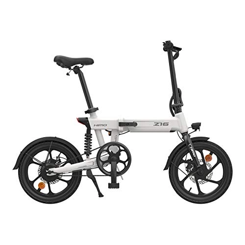 Elektrofahrräder : HIMO Z16 Elektro-Mountainbike für Erwachsene, zusammenklappbar, dreistufige Aluminiumlegierung, abnehmbarer Lithium-Ionen-Akku, 36 V, 250 W, 10 Ah, maximale Fahrleistung 80 km (weiß)