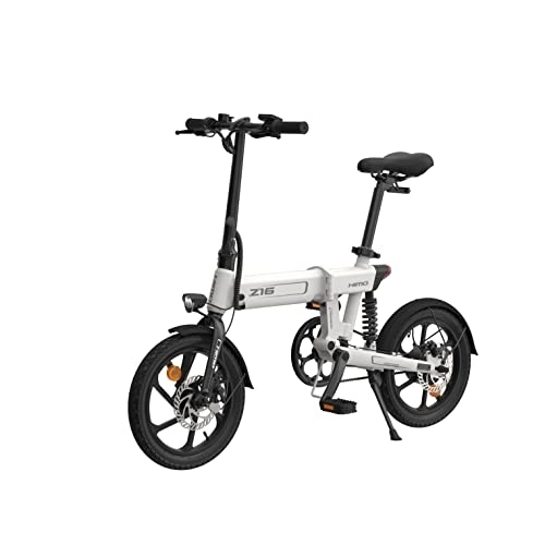 Elektrofahrräder : HIMO Z16 kleines Unisex faltbares e-Bike, 16" e-Bike mit herausnehmbarem 36V 10Ah Lithium-Ionen-Akku, Scheibenbremsen vorne und hinten e-Bike, Geschwindigkeit 250W DC Motor (Gray)