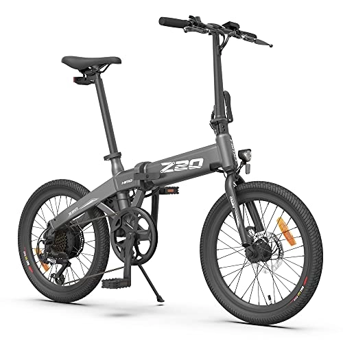 Elektrofahrräder : HIMO Z20 20 Zoll E-Bike Klapprad für Erwachsene, Elektrofahrräder für Erwachsene, 250W Motor Herausnehmbarer 36V 10Ah Batterie, Pedelec mit Beleuchtung StVO Faltrad Cityrad (Grau, 20 Zoll)