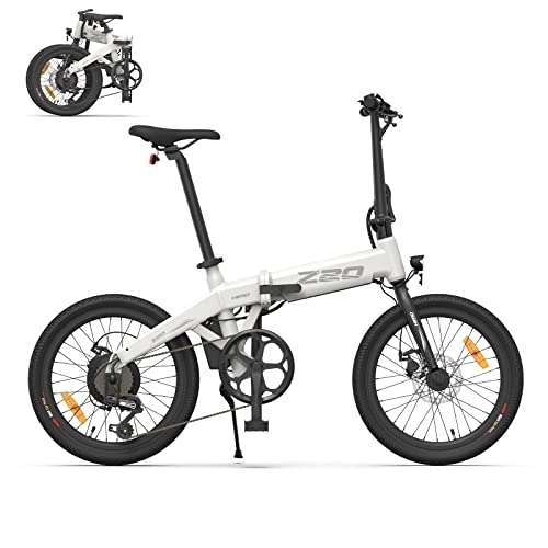 Elektrofahrräder : HIMO Z20 MAX 20 Zoll E-Bike Klapprad für Erwachsene, Elektrofahrräder für Erwachsene, 250W Motor Herausnehmbarer 36V 10Ah Batterie, Pedelec mit Beleuchtung StVO Faltrad Cityrad, Weiß