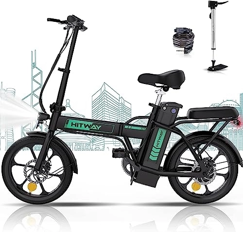 Elektrofahrräder : HITWAY E Bike Elektrofahrrad E-Fahrrad Klapprad, 36V12Ah / 36V8, 4Ah Batterie, 250W Motor, 25km / h, bis 35-70km, 16" City EBike für Herren Damen