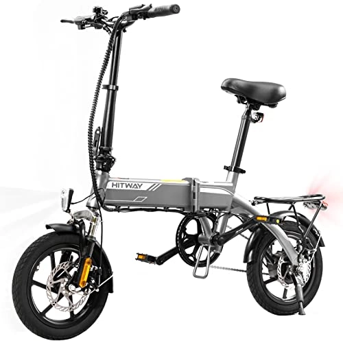 Elektrofahrräder : HITWAY Elektrofahrrad E Bike 14 Zoll Cityräder Klapprad Fahrrad, 36V / 7.5Ah Li-Batterie, 250 W Motor, Max Geschwindigkeit 25km / h, bis 45 km