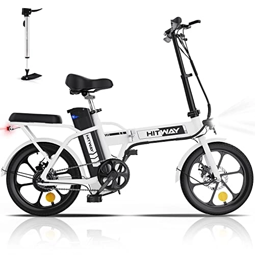 Elektrofahrräder : HITWAY Elektrofahrrad E-Bike Faltbare Stadtfahrräder 8.4h Batterie, elektrische Laufleistung kann 35-70 km erreichen, 250 W / 36 V / 8.4Ah Batterie, Max.