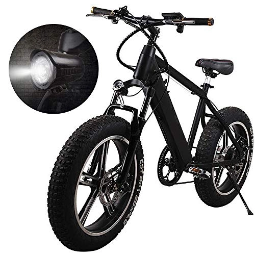 Elektrofahrräder : HJHJ Mountain Elektro Fahrrad, 48V20 Zoll doppel scheibenbremsen rennrad nachtlicht stodmpfung Schnee Offroad elektroroller (4 Zoll Reifen breite)