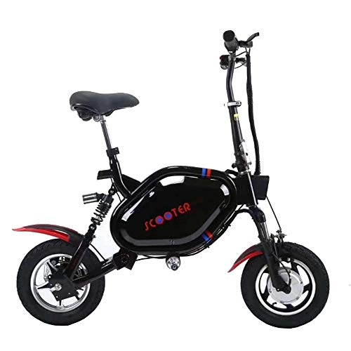Elektrofahrräder : Hokaime Aluminiumlegierungs-elektrisches Fahrrad 12 Zoll-Lithium-Batterie, die elektrisches Fahrrad faltet Aluminiumlegierungs-elektrisches Bequemlichkeits-Auto