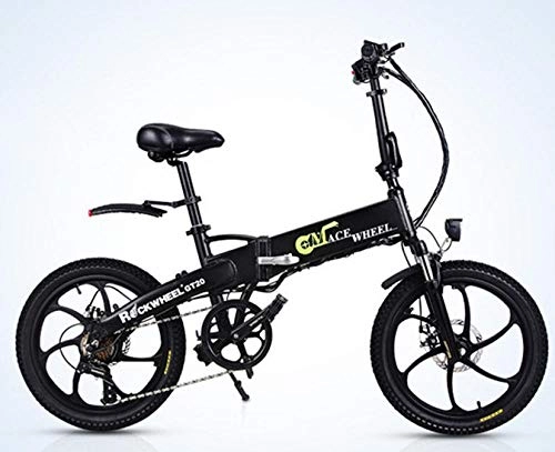 Elektrofahrräder : Hold E-Bikes Elektrisches Faltrad Faltbares Fahrrad Sicher Einstellbar Tragbar zum Radfahren@Schwarz