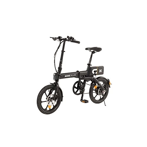 Elektrofahrräder : Home Deluxe - klappbares E-Bike Optimus - Schwarz, 102 x 56 x 139 cm - max. 25 km / h, Reichweite 70-80 km, inkl. abnehmbare Batterie I Citybike Elektrofahrrad Klapprad Faltrad