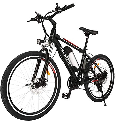Elektrofahrräder : HOME-MJJ Elektro-Mountainbike, 250W 26 ‚‘ Elektro-Fahrrad mit abnehmbarem 36V 8Ah / 12.5Ah Lithium-Ionen-Akku for Erwachsene 21 Gang-Schaltung