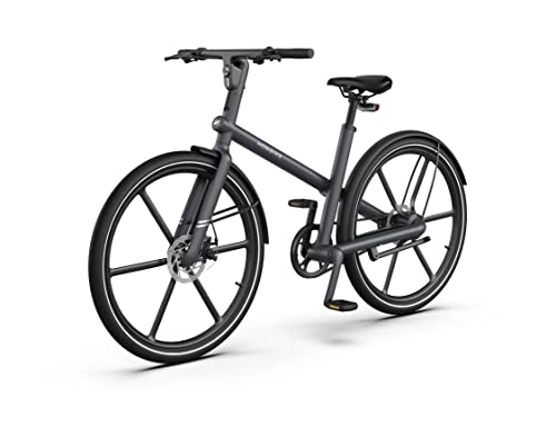 Elektrofahrräder : Honbike UNI4 E-Bike 27, 5" Unisex Elektrofahrrad URBAN Style 250W Hinterrrad-Nabenmotor & Carbon-Riemenantrieb (max 100km Reichweite, Scheibenbremse, Luftfahrtaluminium, IPX6, Display+App) wartungsarm