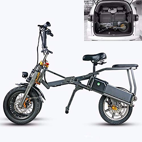 Elektrofahrräder : HSTD 3 Elektromobil Mit Rollrad - Klappbares Elektrofahrrad Für Erwachsene, Elektrisches Dreirad Mit Einer Höchstgeschwindigkeit Von 35 Km / H, Laufband Mit Scheibenbremse, LED-Anzeige