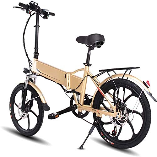 Elektrofahrräder : HUATXING 20Inch Elektrisches Fahrrad 48V12.5A Lithium-Batterie-Aluminium-Legierung Folding Elektrisches Fahrrad 350W Powerful Berg / Schnee / Stadt, Gold