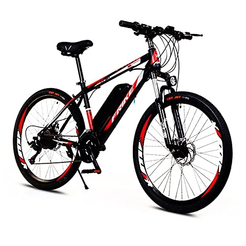 Elektrofahrräder : HUDIE Elektrisches Fahrrad, Elektrische Fahrräder Für Erwachsene, Ebike, Elektrische Fahrräder, Trekkingrad, Mens Bike, DREI Fahrmodi(Color:ROT)