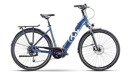 Elektrofahrräder : Husqvarna Gran City 3 630Wh Shimano Steps Elektro Fahrrad 2022 (50 cm, Blue / Red)