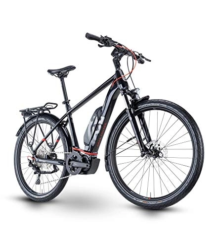 Elektrofahrräder : Husqvarna Gran Tourer 3 Shimano Steps Elektro Trekking Bike 2021 (55 cm, Schwarz (Herren))