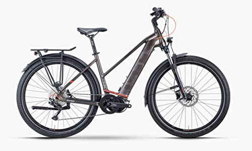 Elektrofahrräder : Husqvarna Gran Tourer 4 Shimano Steps Elektro Trekking Bike 2021 (50 cm, Bronze / Darkbronze / Red Matt (Damen))