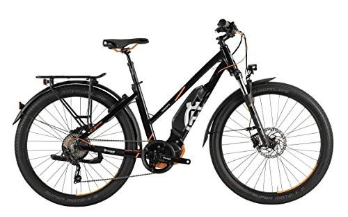 Elektrofahrräder : Husqvarna Gran Tourer GT LTD Damen Pedelec E-Bike Trekking Fahrrad schwarz / orange 2019: Größe: 44cm