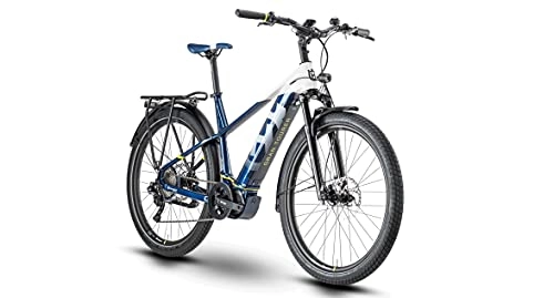 Elektrofahrräder : Husqvarna Gran Tourer GT6 Pedelec E-Bike Trekking Fahrrad blau / weiß 2020: Größe: 50 cm