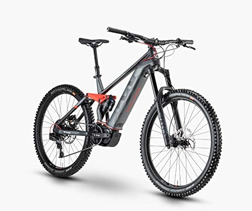 Elektrofahrräder : Husqvarna Hard Cross 7 Shimano Steps Fullsuspension Elektro Mountain Bike 2020 (44cm, Black / Anthracite / Red)