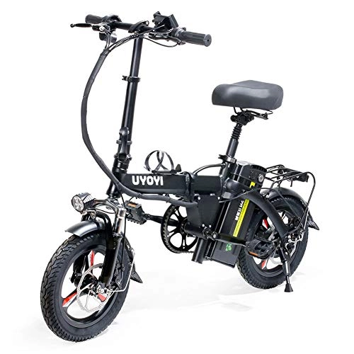 Elektrofahrräder : Hxl 400W elektrisches Mountainbike Faltbares Citybike 48V 8AH Abnehmbare Lithiumbatterie Doppelscheibenbremse mit Horn-LED-Scheinwerfern Fahrstrecke 45KM, 13AH 65KM