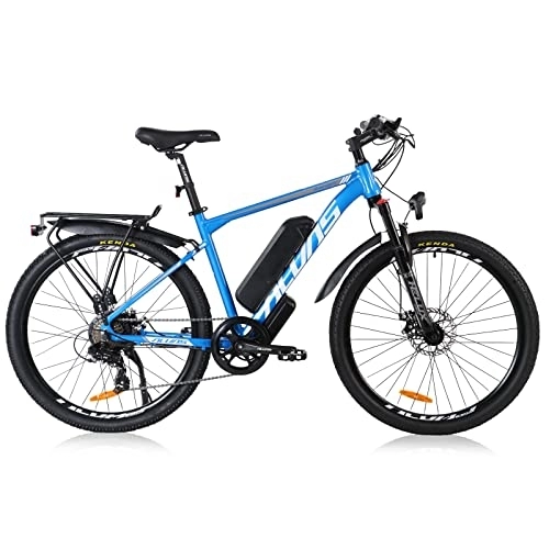 Elektrofahrräder : Hyuhome E-Bike für Erwachsene, Aluminiumlegierung, mit abnehmbarem 36 V / 12, 5 Ah Lithium-Ionen-Akku (66 cm, blau-36 V, 12, 5 Ah)