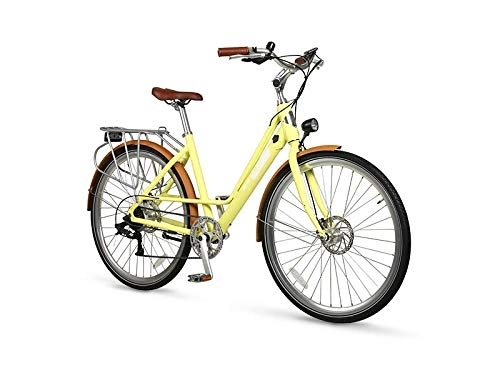 Elektrofahrräder : iamelectric - Elektrofahrrad EBFEC, Stadtfahrrad, elektrisches Fahrrad Lyssa, Ökologie elektrisches Fahrrad, 250W Hinterer Motor, 35 Zoll Reifen, Fahrrad für Frauen