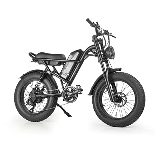 Elektrofahrräder : IM-J1 Stadtrad E Bike 20 Zoll Elektrofahrrad E-Mountainbike, 4 Zoll Dicke Reifen Elektrofahrrad mit 15, 6 Ah-48 V Batterie E-Bike Männer Damen