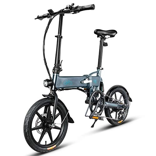 Elektrofahrräder : INOVIX Für Erwachsene, 6 Geschwindigkeiten, Motor mit 250 W, 40, 6 cm (16 Zoll), Bereich 65 km, bis zu 25 km / h (Lieferzeit 7-10 Tage, Grau)
