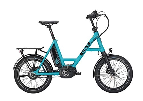 Elektrofahrräder : ISY Drive N3.8 ZR E-Bike 500WH 20" - Wasser-Blau - Modell 2019 Kompaktrad Klapprad