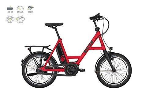 Elektrofahrräder : ISY E-Bike Faltrad 20 Zoll Drive S8 - Bosch Active Line Mittelmotor, 400Wh, Shimano 8-Gang Nabenschaltung, ferrarirot