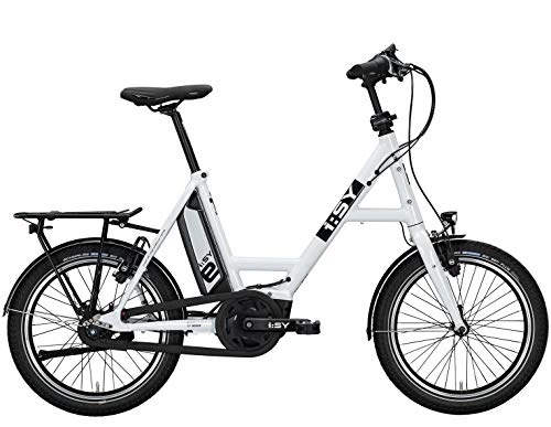 Elektrofahrräder : ISY S8 E-Bike 20 Zoll Freilauf ebike Modelljahr 2020 (Crytal Weiß)