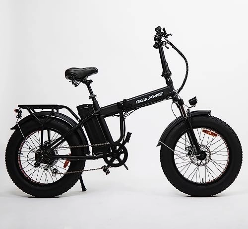 Elektrofahrräder : Italia Power - Off Grid Unisex-Adult, E-Bike Force 20", Elektrofahrrad Fat, Erwachsene Klappbares, schwarz, m