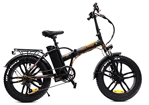 Elektrofahrräder : Italia Power - Off Grid Unisex Adulto, E-Bike Mars, Elektrofahrrad Fat, Erwachsene, Schwarz Bicicletta elettrica pieghevole, M