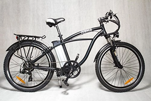 Elektrofahrräder : IVEMA - E-Bike DESIGNBIKE 26" CITYBIKE PEDELEC CRUISER Elektrofahrrad Fahrrad Tourenrad Mountainbike - Akku Li-ion 36 V Schwarz Metallic