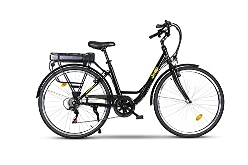 Elektrofahrräder : Jeep City E-Bike ECR 3000, 28', 6-Gang Shimano Kettenschaltung, Black