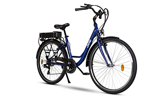 Elektrofahrräder : Jeep City E-Bike ECR 3005, 28', 6-Gang Shimano Kettenschaltung, Blue